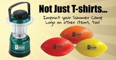 Examples of Logo-Imprinted Summer Camp Merchandise - Lantern and Footballs